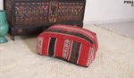 Moroccan kilim handmade woven berber rug pouf