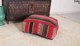 Moroccan kilim handmade woven berber rug pouf