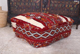 Vintage moroccan handwoven kilim pouf