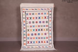 Hand woven berber Moroccan carpet ,  3 FT X 4.9 FT