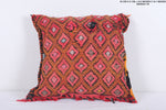 Vintage handmade moroccan kilim pillow 16.5 INCHES X 16.1 INCHES