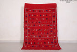 Handwoven Red Kilim 3.2 FT X 4.7 FT