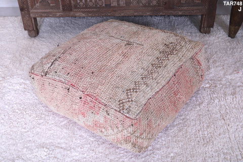 Moroccan handmade berber rug azilal pouf