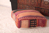 Moroccan handwoven berber rug vintage Pouf