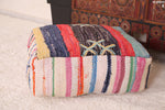 Berber Moroccan old handmade rug Kilim Pouf