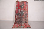 Hallway old handmade moroccan berber rug - 3.4 FT X 8.3 FT