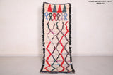 Colorful berber moroccan runner Rug 2.3 FT X 6.7 FT