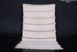 Moroccan vintage handwoven berber wedding blanket 3.6 FT X 6.1 FT